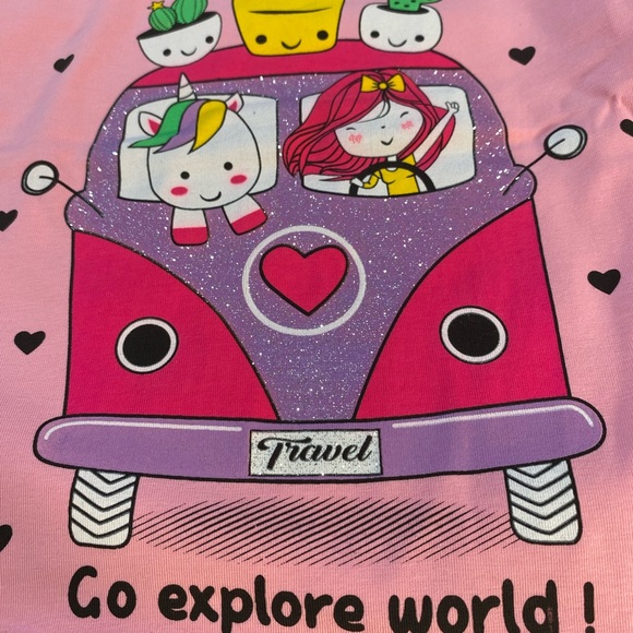 T-shirt Sizes 3Y, 4Y, 6Y. Brand New. Made in Turkey 100 % Cotton - Picture 3 of 6